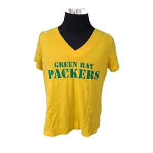 Fashion Bug NFL Green Bay Packers #12 Rogers Womens 1x yellow Short Sleeve Top